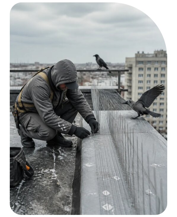 Защита от ворон под ключ в Владивостоке по цене от 5083 р. | Сенат-Влд